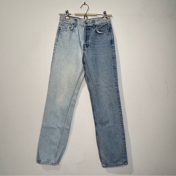 Reformation Cynthia Twotone High Rise Straight Jeans Size 25 Two Tone - Picture 8 of 9